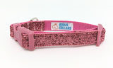 Bubblegum Pink Sparkle Dog Collar