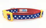 Patriotic Stars Dog Collar