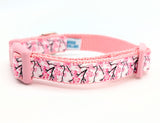 Pink Cherry Blossom & Branches Dog Collar - Spring Floral Design