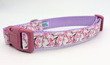 Pink Cherry Blossom & Branches Dog Collar - Spring Floral Design