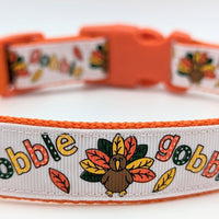 Gobble Gobble Thanksgiving Dog Collar