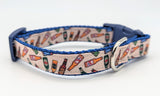 Dog collar with bottle pattern on a white background