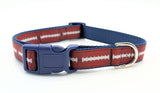 Football Dog Collar - Custom Team Colors Game Day Pet Collar for Sports Fans