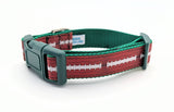 Football Dog Collar - Custom Team Colors Game Day Pet Collar for Sports Fans