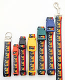 Bigfoot Dog Collar - Sasquatch Sunset Silhouette Pattern Ribbon Pet Collar