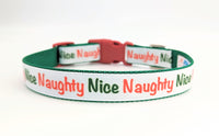 Naughty or Nice Christmas Dog Collar