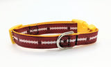 Football Dog Collar - Custom Team Colors Game Day Pet Collar for Sports Fans