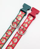 Dog collar with festive design on a white background