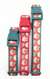 Dog collars with festive pattern on a white background