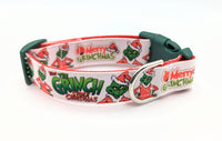 Merry Grinchmas SMALL Dog Collar - Ready to Ship