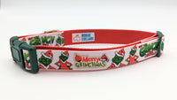 Merry Grinchmas LARGE Dog Collar - Ready to Ship