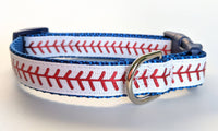 Baseball Stitches Dog Collar