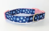 Winter Snowflakes Dog Collar