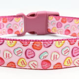 Candy Hearts Dog Collar